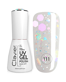 Clavier Luxury lakier hybrydowy z drobinkami holograficznymi 111 Sparkle&Fine, 10ml