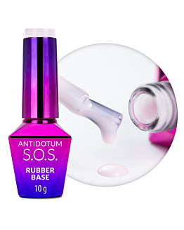 MollyNails S.O.S Antidotum Baza Kauczukowa Elastyczna Milky Blush 10 g