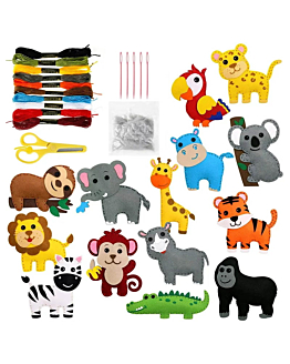 Habarri ZOO - filcowy zestaw do szycia DIY - 14 elementów