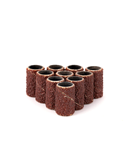 AlleMed Kapturki Ścierne Do Manicure I Pedicure Cylinder 6 mm Gradacja #80 Brązowe 10 szt.