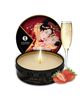 Shunga Świeca Do Masażu O Zapachu Szampana Z Truskawkami Romance Massage Candle 30Ml
