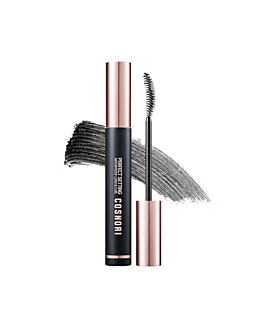 Cosnori Perfect Setting Mascara Waterproof Long & Curl, czarny, wydłużająco-pogrubiający wodooporny tusz do rzęs, 01 Black, 7ml