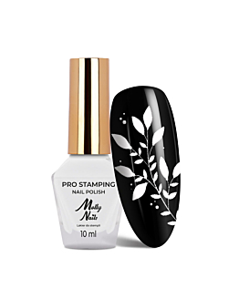 MollyNails PRO Stamping Lakier Do Stempli Biały White 10 ml