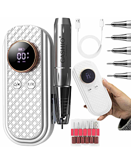 Gashio Frezarka do Paznokci Bezprzewodowa 50 W z Zestawem Frezów 35,000rpm USB C