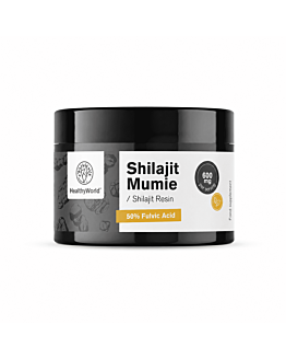 Healthy World Shilajit Mumie 600 mg – żywica, 30 g