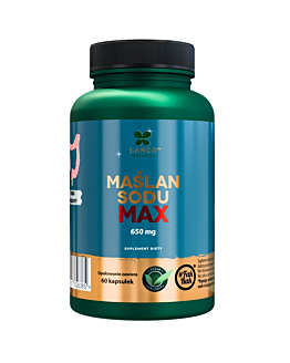 Lanco Nutritions Maślan Sodu Max 1300mg w porcji, Kwas Masłowy na zdrowe jelita, 60 kaps.