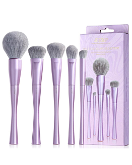 JESSUP Luxury Purple Face Makeup Brush zestaw pędzli T514 5szt.