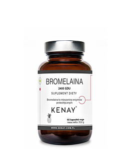 Kenay Suplement diety bromelaina 2400 GDU z łodygi ananasa