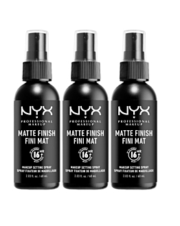 NYX Professional MakeUp Matte Setting Spray Trio zestaw utrwalaczy do makijażu 3x60ml