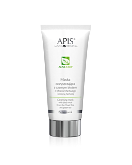 APIS Acne-Stop maska oczyszczająca z czarnym błotem z Morza Martwego i zieloną herbatą, 200ml