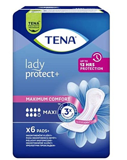 Tena Lady Protect+ Maxi Podpaski, 6 szt.