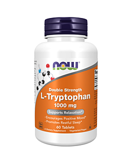Now Foods L-Tryptophan 1000 Mg Double Strength, Tabletki