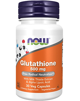 Now Foods Glutathione 500 mg, 30 szt