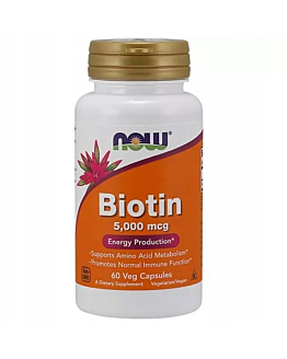 Now Foods Biotin 5/2,5 mg kapsułki 60 szt.