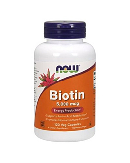 Now Foods Biotin 5/2,5 mg kapsułki 120 szt.