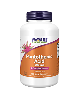 Now Foods Pantothenic Acid 500 mg Kapsułki, 250 sztuk