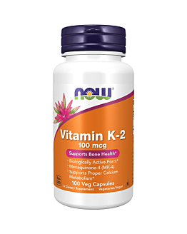 Now Foods Witamina K-2 100 mcg + Lucerna 300 mg Kapsułki, 100 sztuk