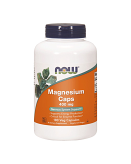Now Foods Magnesium Caps 400 mg Kapsułki, 180 sztuk