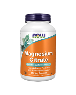 Now Foods Magnesium Citrate Kapsułki, 240 sztuk