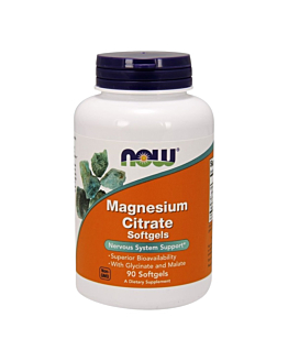 Now Foods Magnesium Citrate + Jabłczan Chelat Kapsułki, 90 sztuk