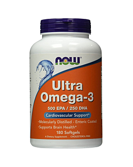 Now Foods Ultra Omega-3 1000 mg (500 mg EPA i 250 mg DHA) Kapsułki