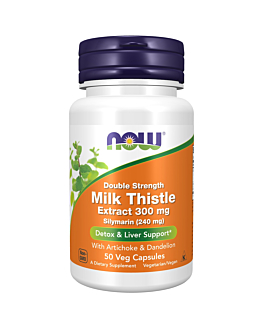 Now Foods Milk Thistle Extract (Silymarin) 300 mg Kapsułki, 50 sztuk