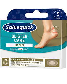 Salvequick&nbsp;Blister Care Heel Plastry na pęcherze na piętach, 5 szt.