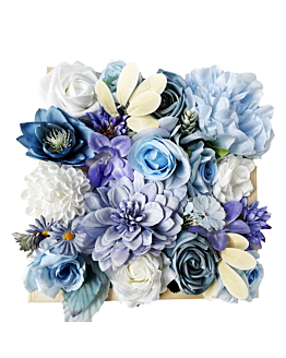 Habarri Kwiaty w ramce - Flower box DIY - Kobaltowe błękity