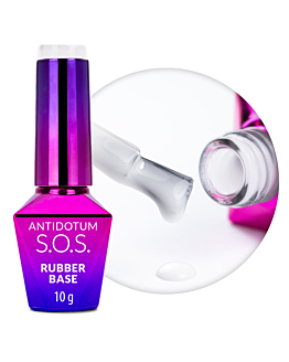 MollyNails S.O.S Antidotum Baza Kauczukowa Elastyczna Milky Way 10 g