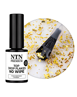 NTN Premium Top Hybrydowy Drop Flakes Golden No Wipe Bez Przemywania Z Płatkami 7g