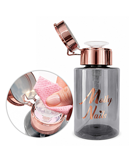 MollyNails Dozownik Z Pompką Na Płyny Czarny 200 ml