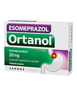 Esomeprazol Ortanol 20 mg Kaps. dojelitowe, 14 szt.