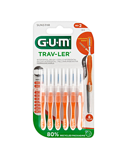 Gum Trav-ler Szczoteczki międzyzębowe 0,9 mm pomarańczowe 6 szt.