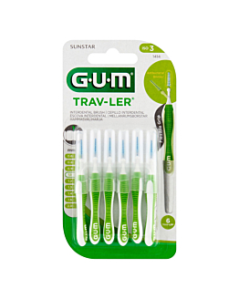 Gum Trav-ler Szczoteczki międzyzębowe 1,1 mm zielone 6 szt.