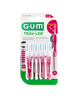 Gum Trav-ler Szczoteczki międzyzębowe 1,4 mm różowe 6 szt.