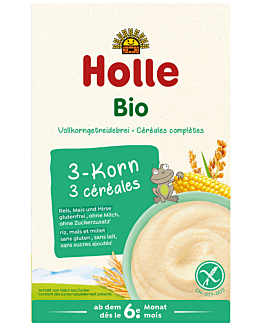 Holle BIOKaszka 3 Zboża Pełnoziarnista Po 6  miesiącu