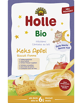 Holle Bio Kaszka mleczna pełnoziarnista ciasteczkowo-jabłkowa od 6 m-ca życia