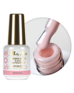 MollyNails S.O.S Antidotum Pro Salon Baza Kauczukowa Elastyczna Babydoll 15 g