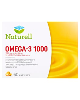Naturell Omega-3, Olej z ryb 1000 mg, Kapsułki