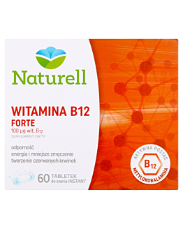 Naturell Witamina B12 Forte 100 mcg, Tabletki do rozgryzania i żucia