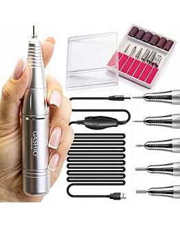 Gashio Frezarka do Paznokci Mini Manicure Hybrydy Na USB 12 W z Zestawem Frezów