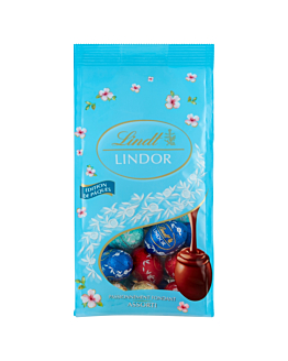 Lindt Lindor Small Eggs Blue Bag, Czekoladki mleczne w kształcie jajka z nadzieniem