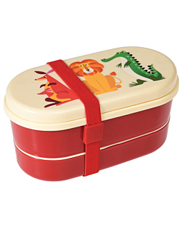 Rex London Lunchbox dla dzieci, Kolorowe Zwierzaki 