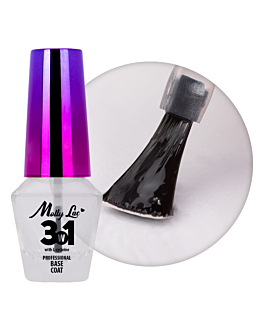 MollyLac Base Coat Baza Podkładowa 3w1 Do Lakierów Klasycznych Clear 10 ml