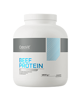 OstroVit Beef Protein 1800 g o smaku truskawkowym