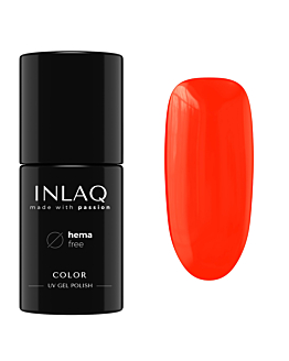 INLAQ Lakier Hybrydowy HEMA Free, Neonowy Blaze Tangerin