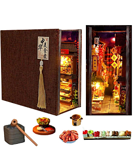 Habarri Miniaturowy domek Book Nook - Uliczka Księżycowego Blasku