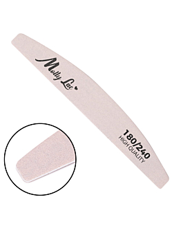 MollyLac Pilnik Do Paznokci Półksiężyc Łódka Slim Zebra 180/240 1 szt.