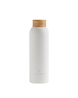 Waterdrop Stalowa butelka termiczna, Biały mat, 600 ml