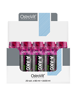 OstroVit A-AKG Shot 20 x 80 ml o smaku malinowo-cytrusowym